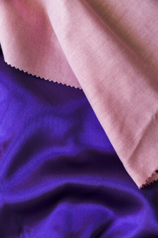 pink and purple rayon fabric