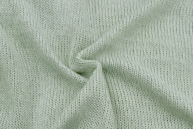 green knitted sinker fabric