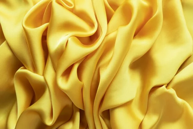 golden yellow Muslin Silk fabric