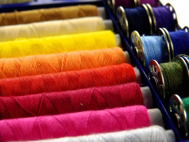 threads and yarn in different colors